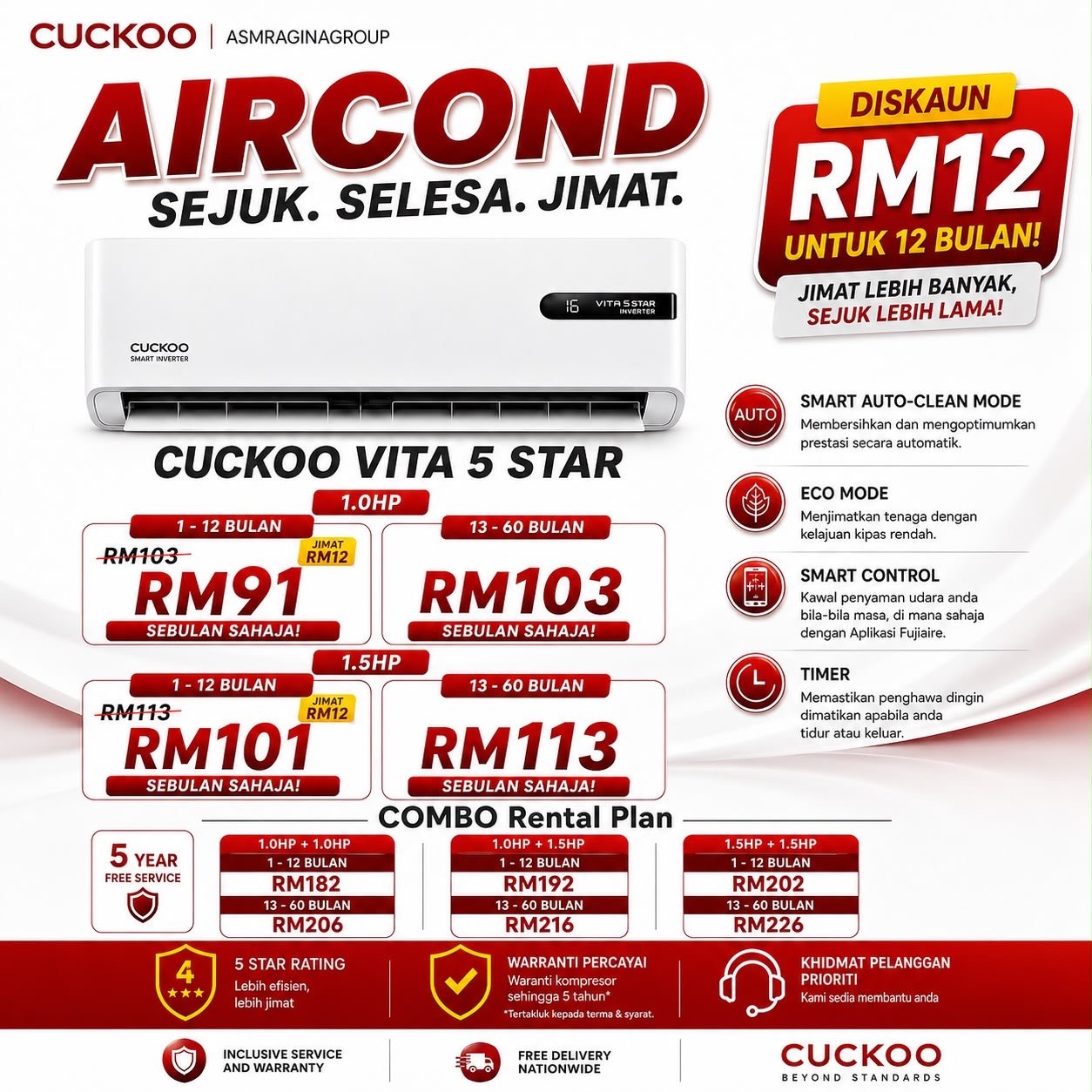 Cuckoo Vita 5 Star Aircond